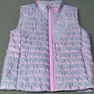 Lands End Sleeveless Puffer Jacket Girls Size Large (14-16) Full Front zip.
